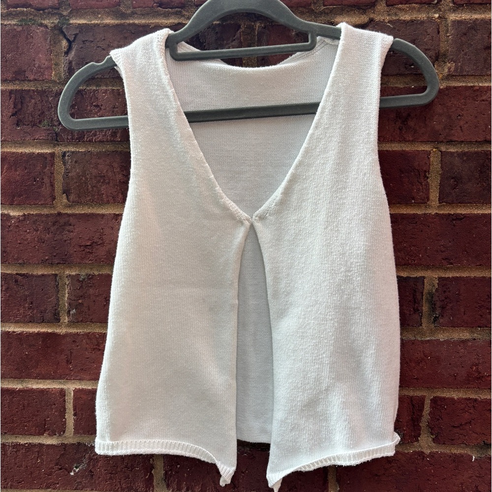 Knit Open Front Vest